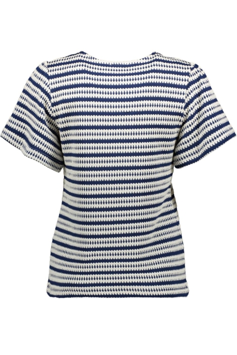 Geisha blauwe dames t-shirt | Achteraanzicht