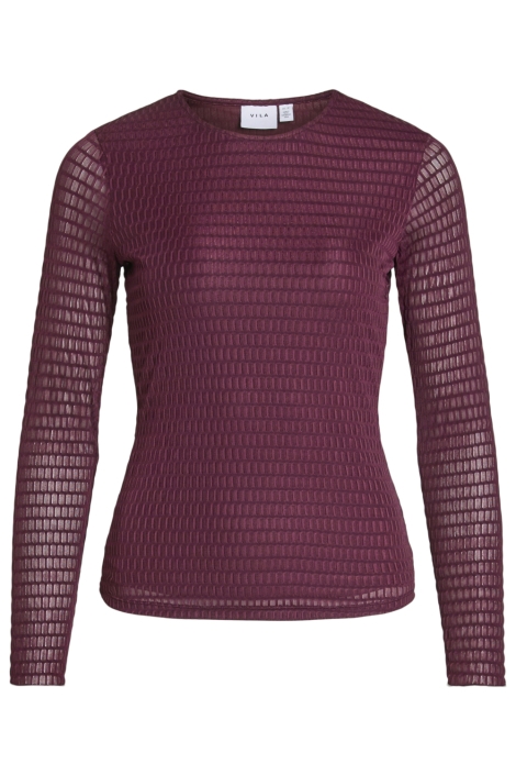 Vila bordeaux dames t-shirt | Vooraanzicht