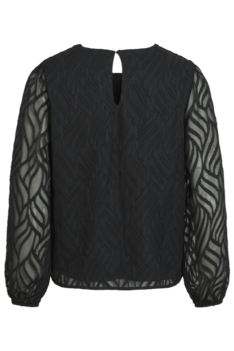 Vila zwarte dames blouse | Achteraanzicht