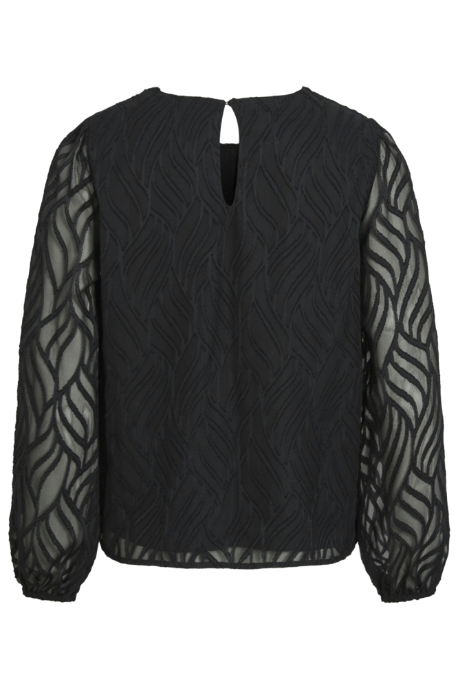 Vila zwarte dames blouse | Achteraanzicht