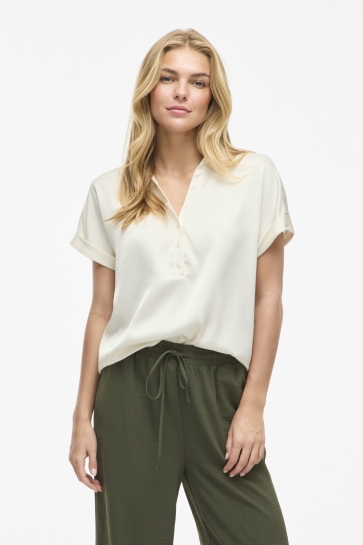 Vila T-shirt VIENNA RAVENNA S/S TOP - NOOS 14107405 Cloud Dancer