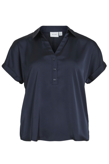 Vila Blouse VIENNA RAVENNA S/S TOP - NOOS 14107405 Navy Blazer