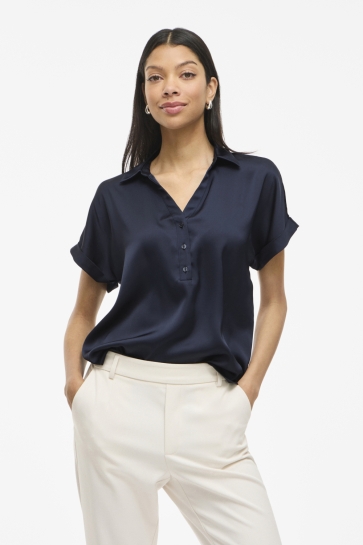 Vila T-shirt VIENNA RAVENNA S/S TOP - NOOS 14107405 Navy Blazer