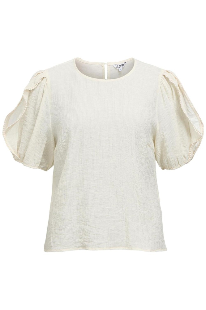 Object beige dames blouse | Vooraanzicht