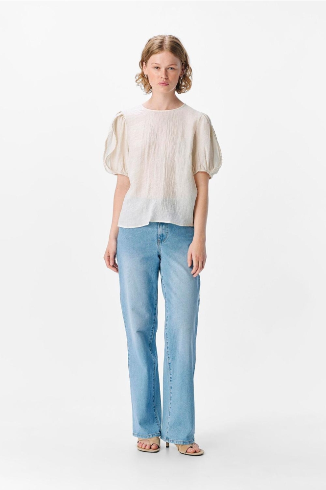 Object beige dames blouse | Model