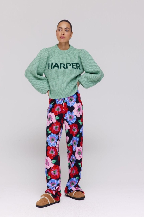 Harper & Yve groene dames trui | Model