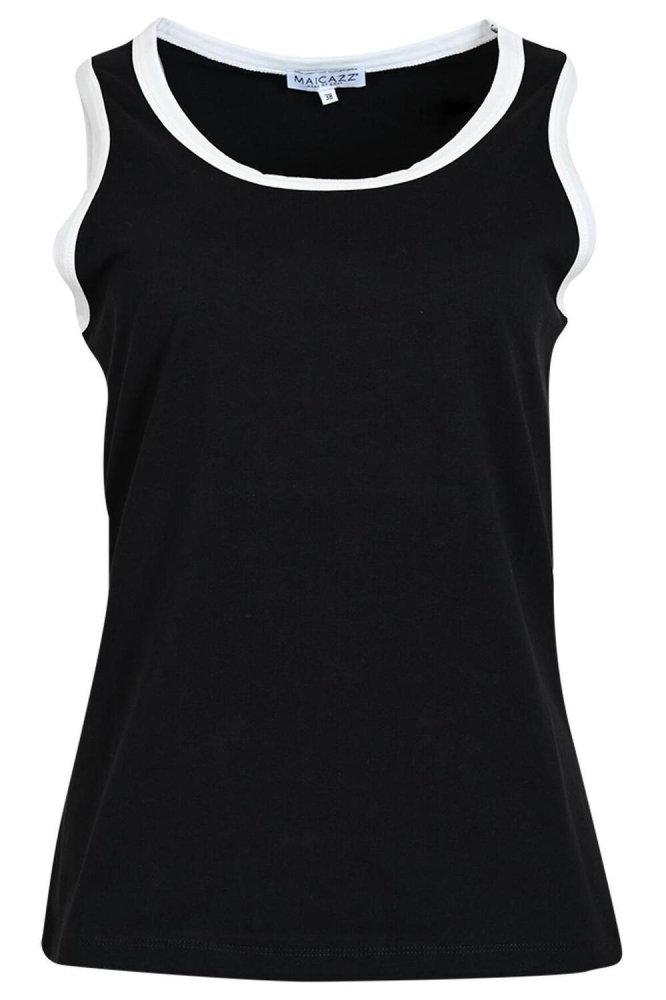 Maicazz zwarte dames top | Vooraanzicht