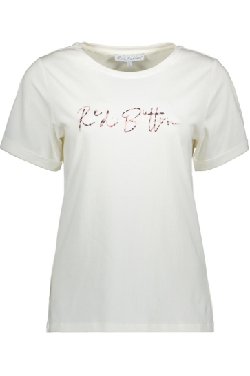 Red Button T-shirt TEMMY LOGO TEE SRB4336 0FFWHITE-OLDROSE