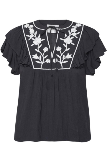 SisterS point Blouse IMSA SS 18508 BLACK/CREAM