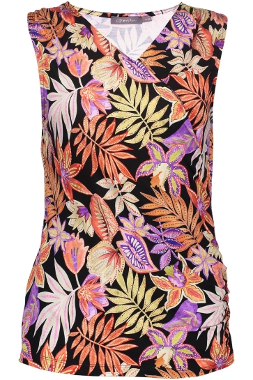 Geisha Top PUCK OMSLAG TOP MET PRINT 52138 60 Pr.01 Coral/Purple