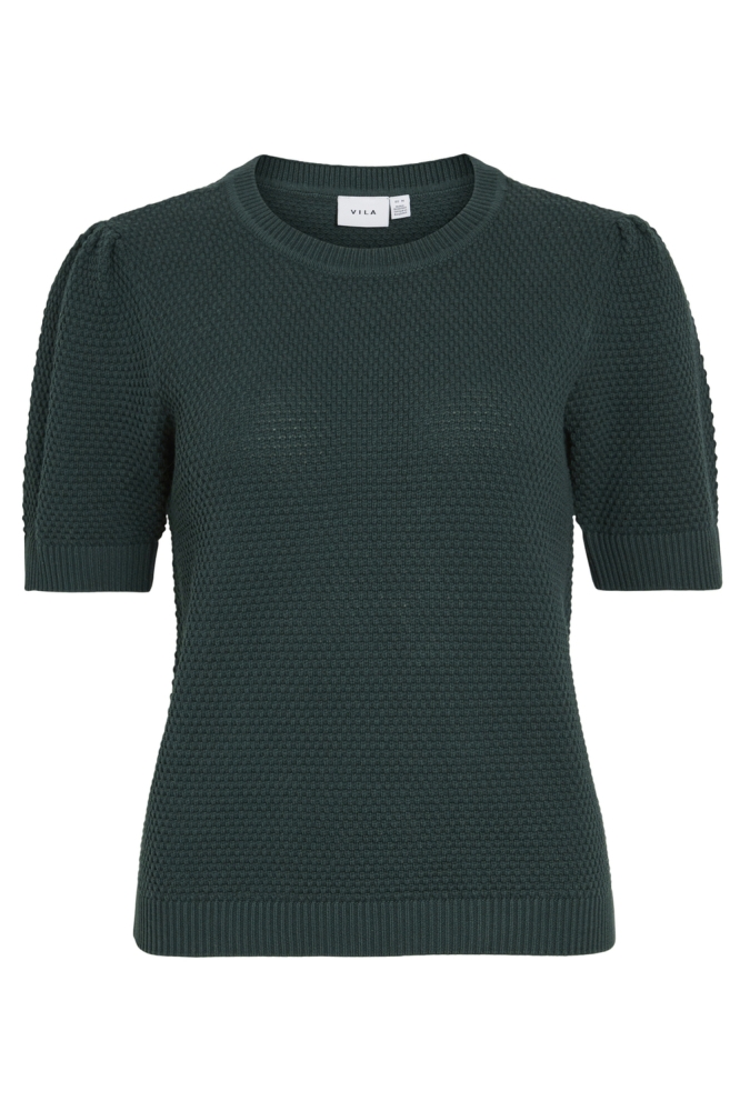 Vila groene dames t-shirt | Vooraanzicht