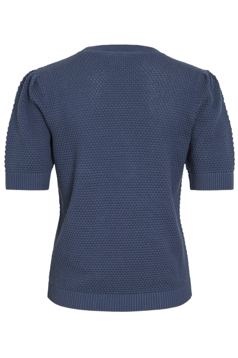 Vila blauwe dames t-shirt | Achteraanzicht
