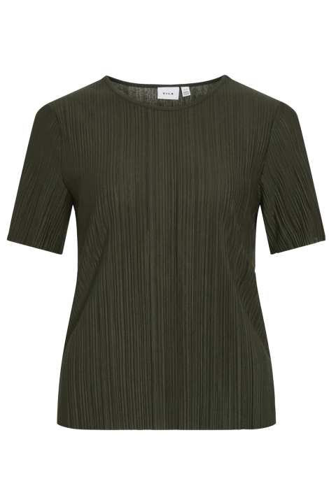 Vila groene dames t-shirt | Vooraanzicht