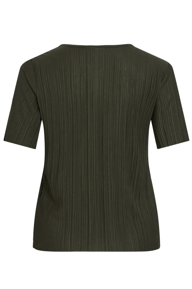 Vila groene dames t-shirt | Achteraanzicht