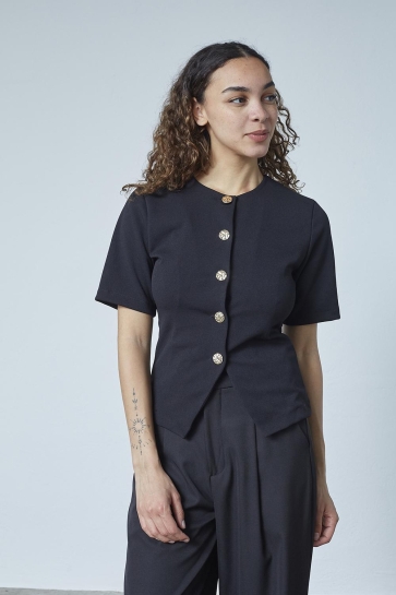 SisterS point Blouse GOVA TOP 19073 BLACK