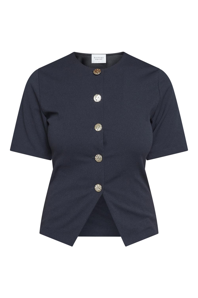 SisterS point zwarte dames blouse | Vooraanzicht