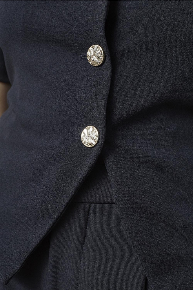 SisterS point zwarte dames blouse | Close up