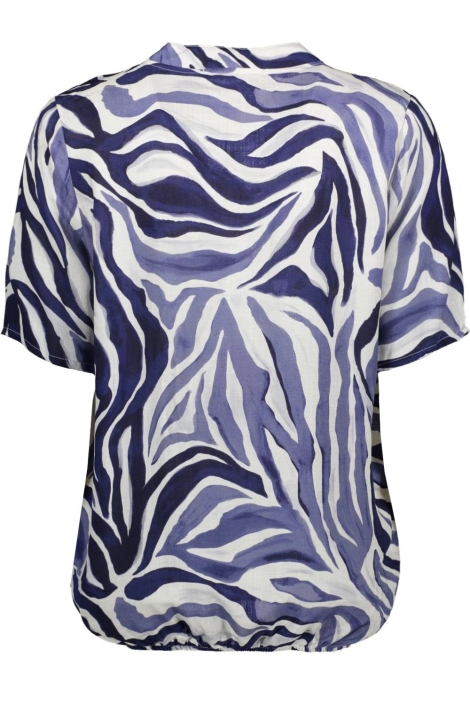 FOS Amsterdam blauwe dames blouse | Achteraanzicht