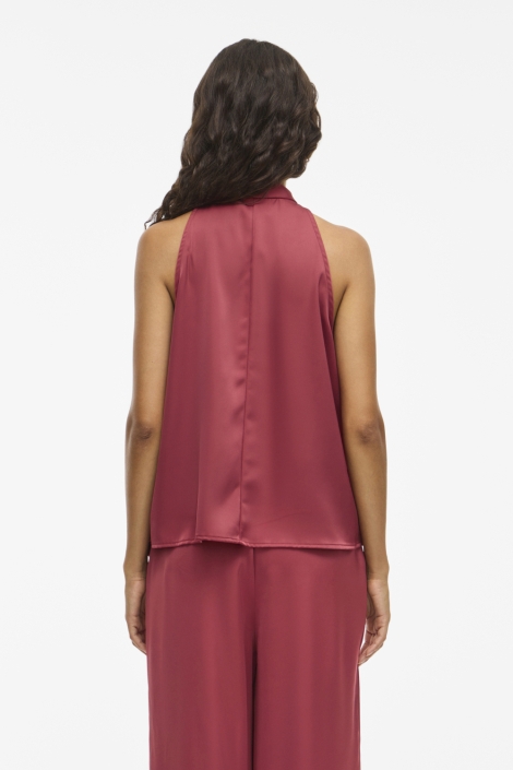 Vila roze dames top | Model achteraanzicht