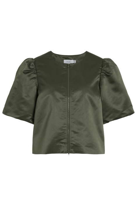 Vila groene dames t-shirt | Vooraanzicht