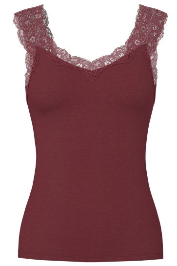 Pieces Top PCBARBERA LACE TOP JRS NOOS BC 17106017 TAWNY PORT
