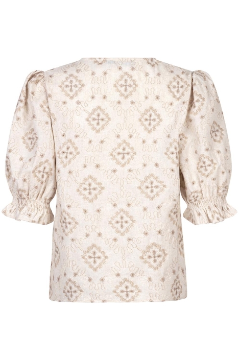 Ydence beige dames t-shirt | Achteraanzicht