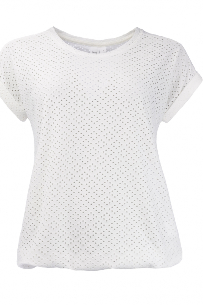 NED ecru dames t-shirt | Vooraanzicht