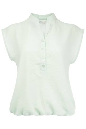 NED T-shirt LUCIE SL WASHED CRICLE WOVEN 25S4 U287 02 MINT
