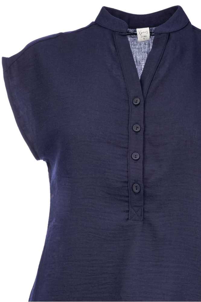 NED blauwe dames t-shirt | Close up