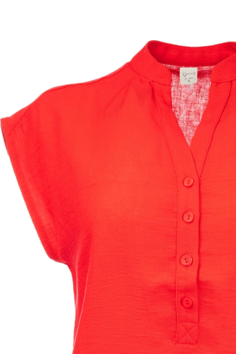 NED rode dames t-shirt | Close up