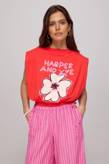 Harper & Yve Top MUSCLE SS HS25Y302 BITTERSWEET RED