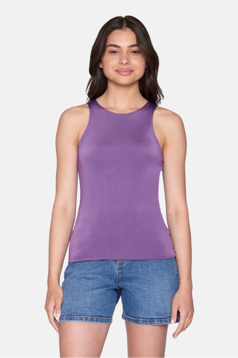 SisterS point paarse dames top | Model vooraanzicht