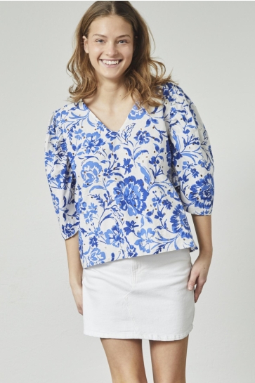 SisterS point Blouse GILMA N T2 18650 CREAM/BLUE