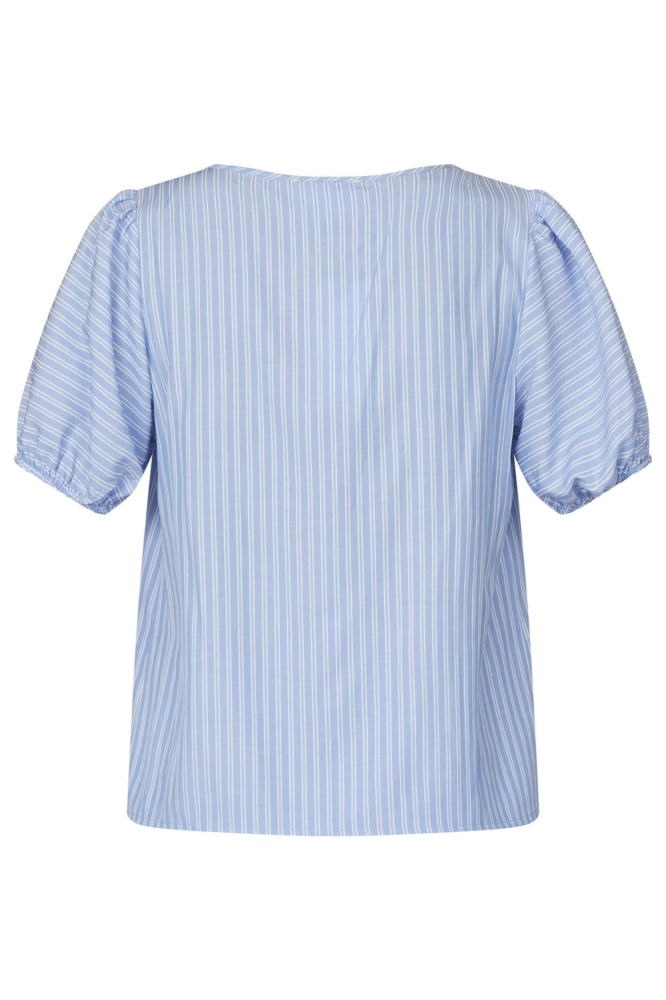 SisterS point blauwe dames blouse | Achteraanzicht