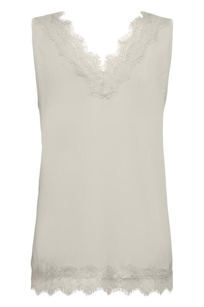 Freequent beige dames top | Vooraanzicht