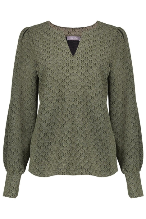 Geisha groene dames t-shirt | Vooraanzicht