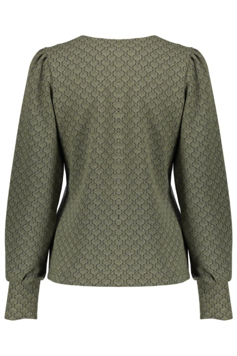 Geisha groene dames t-shirt | Achteraanzicht