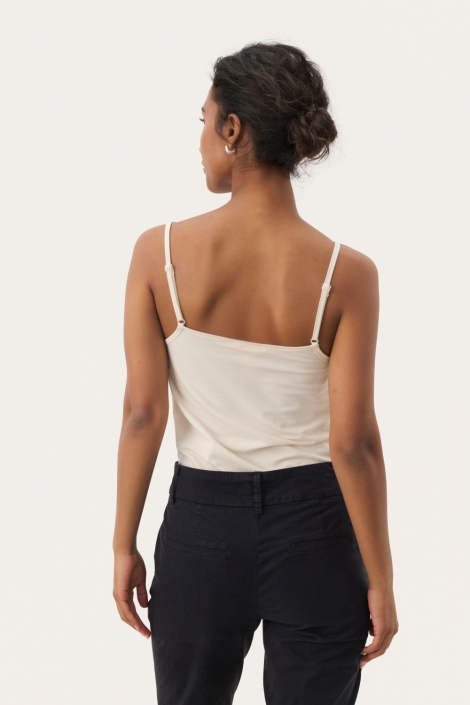 Part Two ecru dames top | Model achteraanzicht