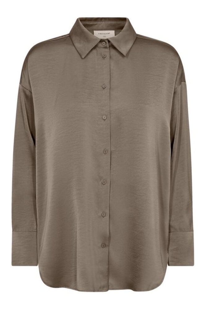 Freequent camel dames blouse | Vooraanzicht