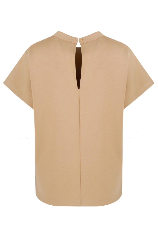 C&S The Label camel dames t-shirt | Achteraanzicht