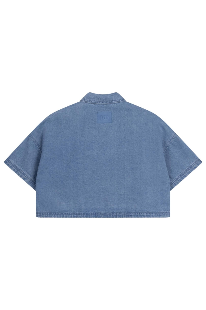 Refined Department blauwe dames blouse | Achteraanzicht
