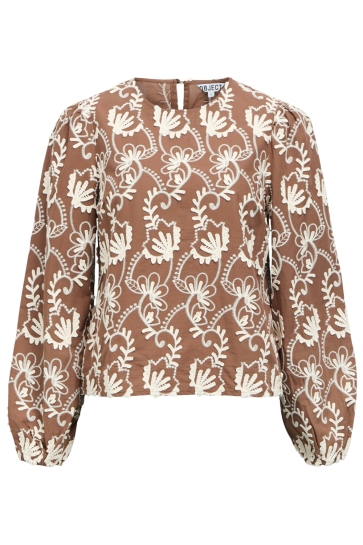 Object OBJMYA RE L/S TOP NOOS 23046020 COCOA BROWN/SANDSHELL