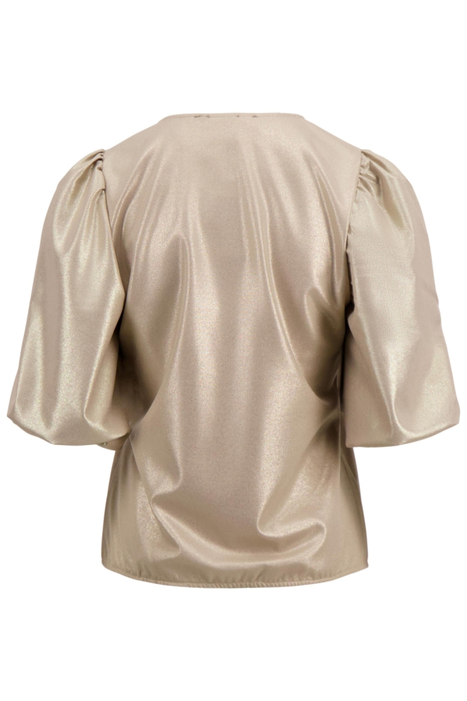 Zusss gouden dames t-shirt | Achteraanzicht