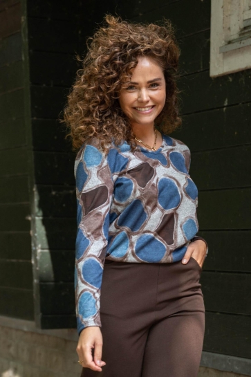 FOS Amsterdam T-shirt BELLA STONES 7557 420 JEANS