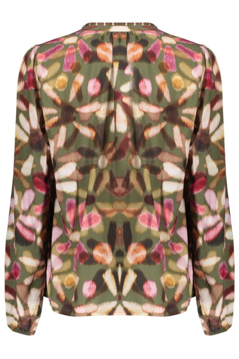 Geisha groene dames blouse | Vooraanzicht