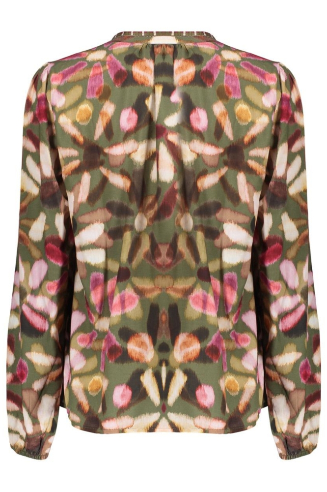 Geisha groene dames blouse | Vooraanzicht