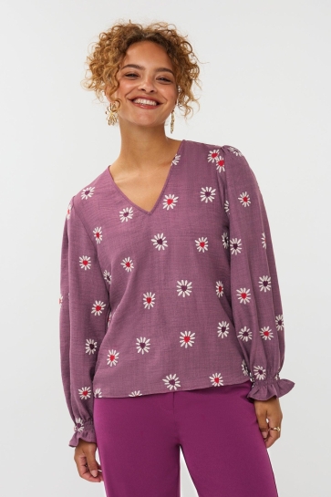 Ydence Blouse TOP PHILOU FS2530 155 MAUVE