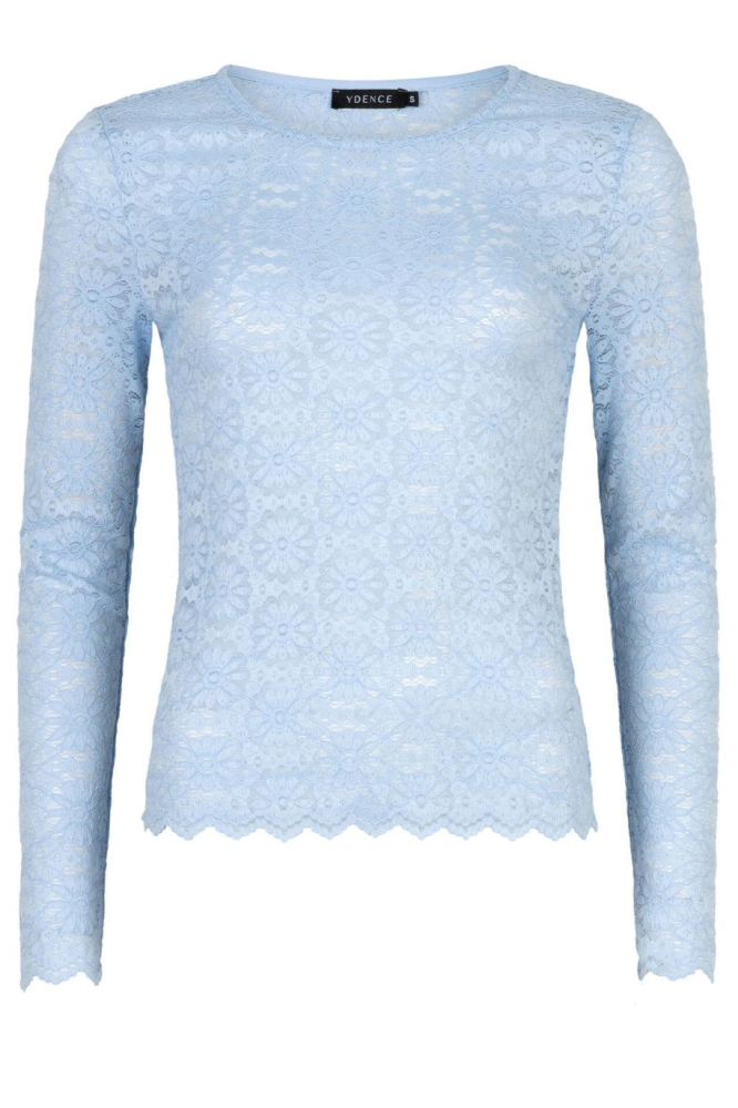 Ydence blauwe dames t-shirt | Vooraanzicht