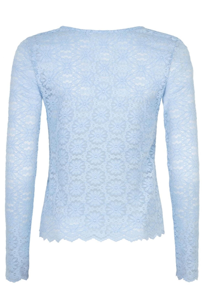 Ydence blauwe dames t-shirt | Achteraanzicht