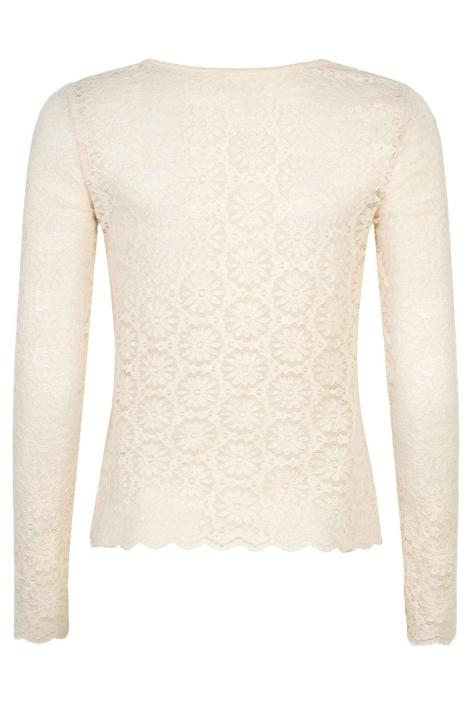 Ydence beige dames t-shirt | Achteraanzicht